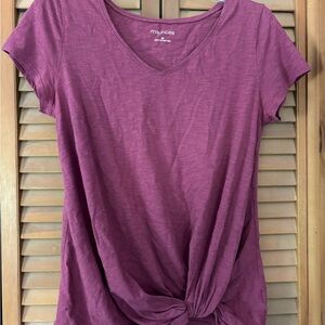 Maurices Women's Short Sleeve Top in Plum
